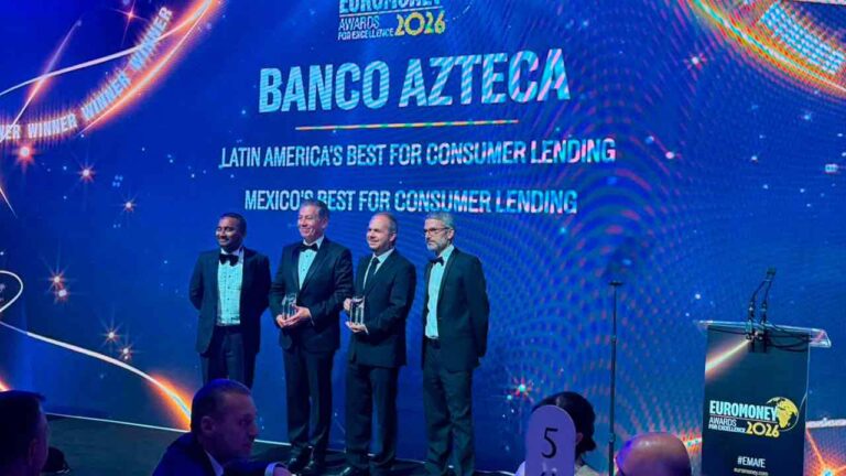 Banco Azteca recibe doble reconocimiento de Euromoney como líder en crédito al consumo en México y América Latina