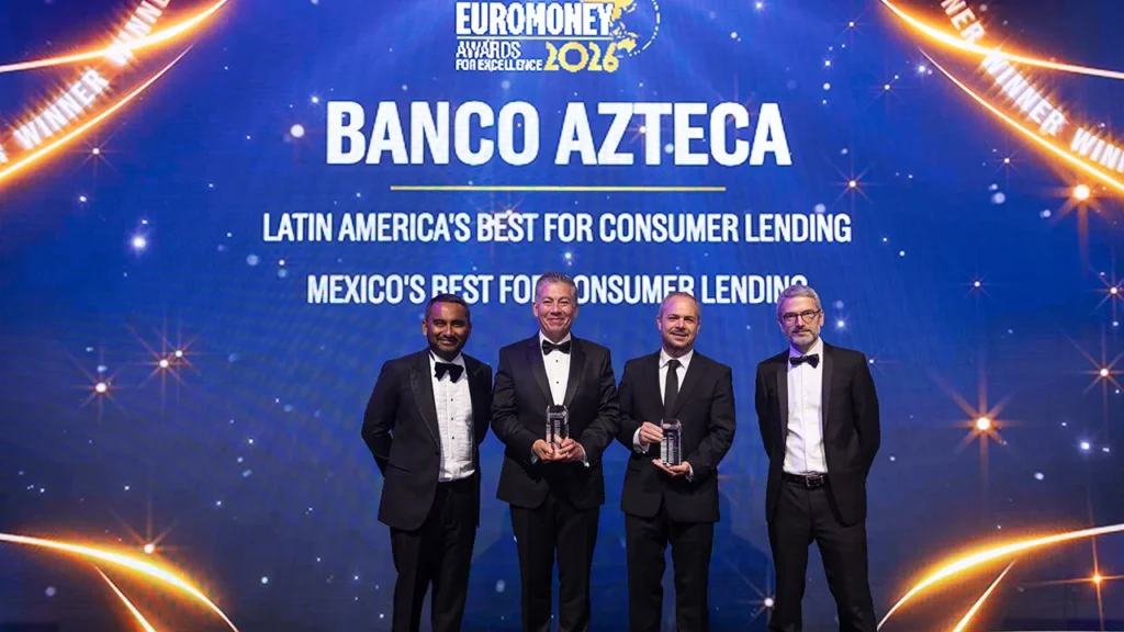 Banco Azteca, distinguido por su solidez con tres reconocimientos internacionales