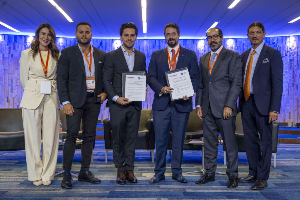 FIBA Board and Committee members Alberto Bringas, Alberto Delgado and Harry Cupp, representing our organization at the AML International Summit 2026: Financial Integrity and Effectiveness organized by UNIFIMEX in Mexico City